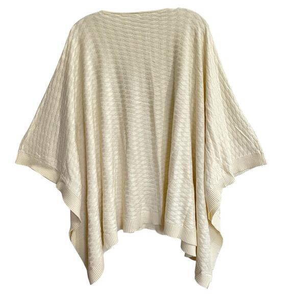 Lululemon Divinity Scarf Oversized Poncho Sweater OS Ivory Travel Athlei… - Picture 3 of 7